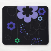 blauwe retro muismat (Voorkant)