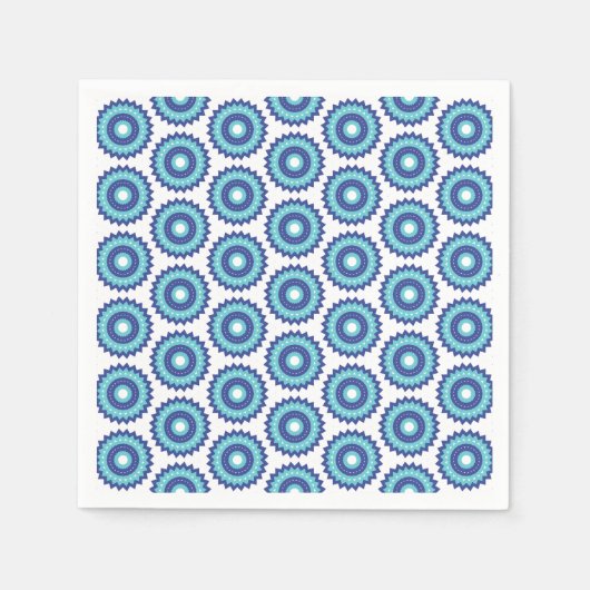 Blauwe retro servet (Voorkant)