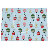 Blauwe Retro Ski Lift Gondola Winter Skiën Groot Cadeauzakje (Voorkant)