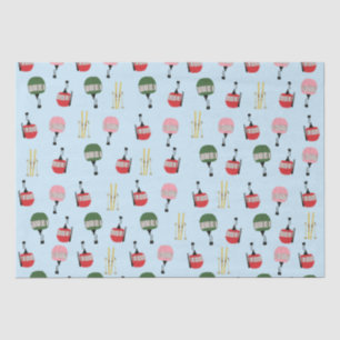 Blauwe Retro Ski Lift Gondola Winter Skiën Tissuepapier