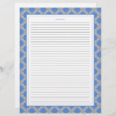 Blauwe Retro Star - Aanvullende pagina's (Voorkant / Achterkant)