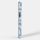 Blauwe Retro Swirl Groovy Y2K Patroon Case-Mate iPhone Case (Achterkant / Rechts)