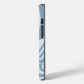 Blauwe Retro Swirl Groovy Y2K Patroon Case-Mate iPhone Case (Achterkant / Links)