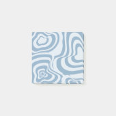Blauwe Retro Swirl Groovy Y2K Patroon Post-it® Notes (Voorkant)