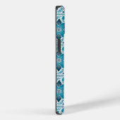 Blauwe Retro Tides van de Kerstvibes Case-Mate iPhone Case (Achterkant / Rechts)