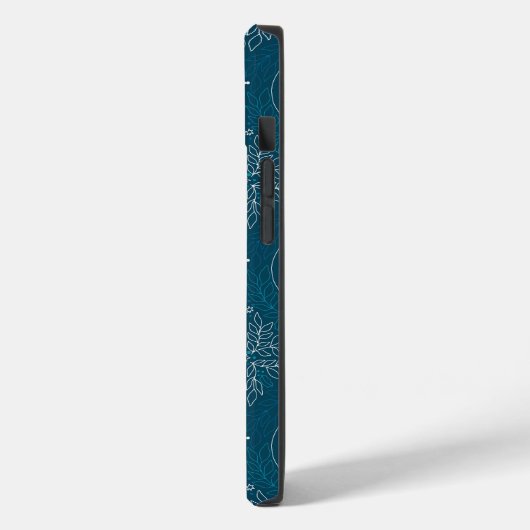 Blauwe Retro Tides van de Kerstvibes Case-Mate iPhone Case (Achterkant / Links)