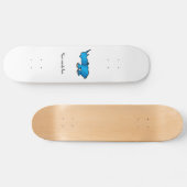 Blauwe rhino persoonlijk skateboard (Horizontaal)