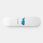 Blauwe rhino persoonlijk skateboard (Horizontaal)
