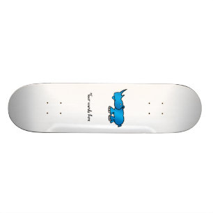Blauwe rhino persoonlijk skateboard