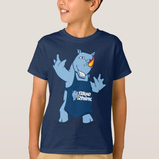 Blauwe Rhino "Rhino" jongens T-shirt (Voorkant)