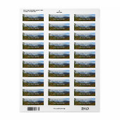 Blauwe Richel Bergen Herfstloof Etiket (Full Sheet)