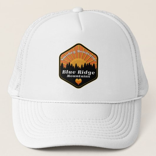 Blauwe Richel Gebergte Trucker Pet (Voorkant)