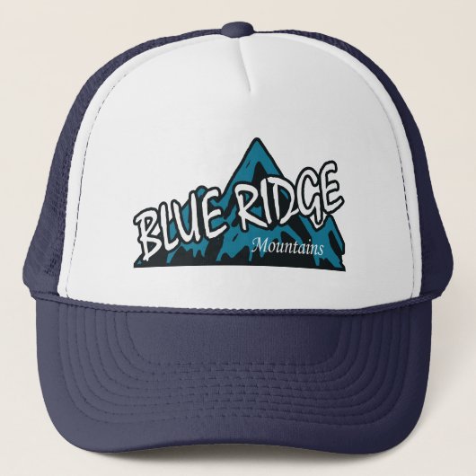 Blauwe Richel Gebergte Trucker Pet (Voorkant)