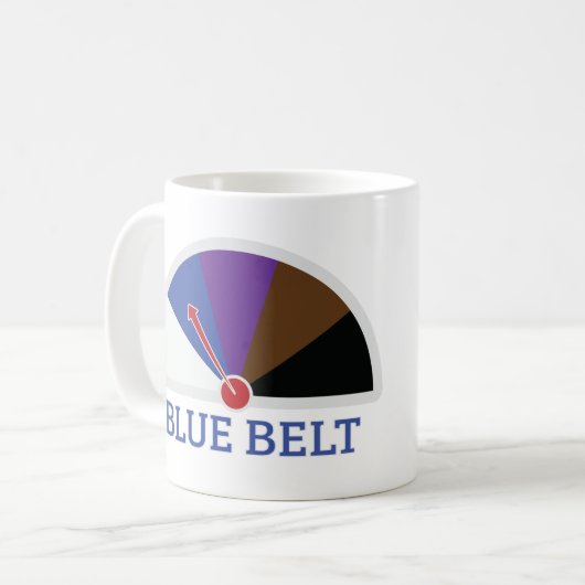 Blauwe riem Jiu Jitsu Koffiemok (Voorkant links)