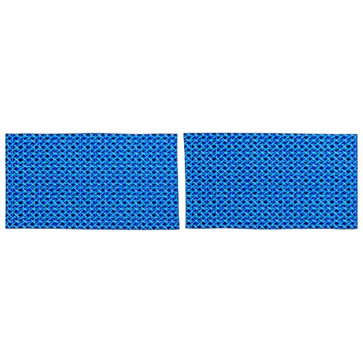 Blauwe riet kussensloop (Achterkant-Set)