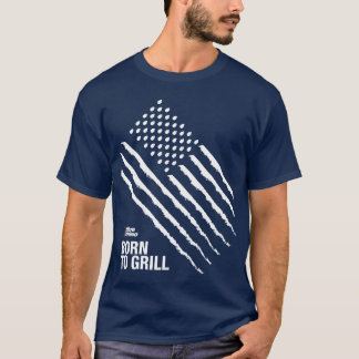 Blauwe Rijn "Amerikaanse vlag: Geboren in Mannen v T-shirt