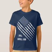 Blauwe Rijn "Amerikaanse vlag: Grill On" Kind T-shirt (Voorkant)