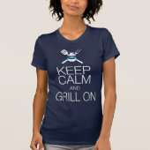 Blauwe Rijn "Kalm houden, Grill aan" T-shirt (Voorkant)