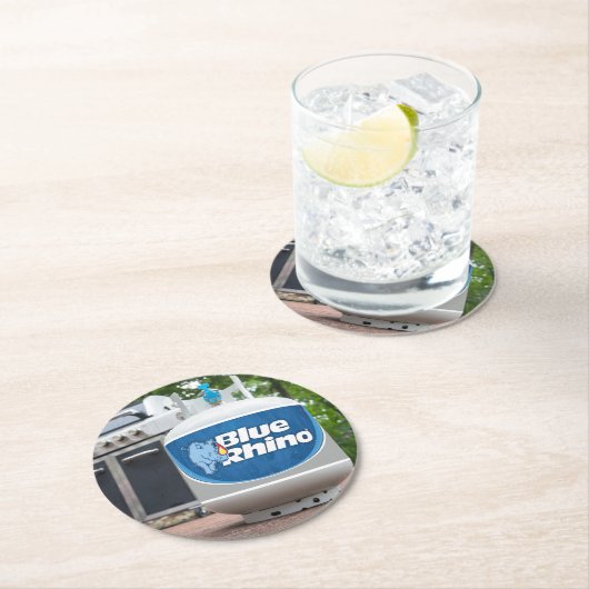 Blauwe Rijn Ronde Kartonnen Onderzetter (Insitu)