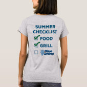 Blauwe Rijn "Summer Checklist" Vrouwen T-shirt (Achterkant)