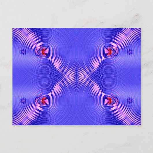 blauwe rimpels briefkaart (Voorkant)