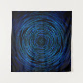 Blauwe rimpels wandkleed (Voorkant)