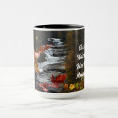 Blauwe ringbergen Triple Herfst NC Fotografisch Mok (Midden)