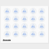 Blauwe Ringen Hen Party Ronde Sticker (Vel)