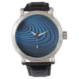 Blauwe Ringen Licht Ontwerp Horloge