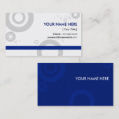 blauwe ringen visitekaartje (Voorkant / Achterkant)