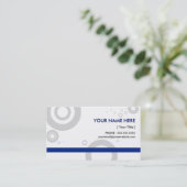 blauwe ringen visitekaartje (Staand voorkant)