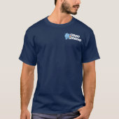 Blauwe Rino "De motor van de achtertuin" Donkere M T-shirt (Voorkant)