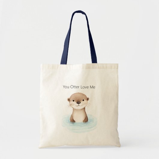 Blauwe Rivier Lieve Otter Tote Bag (Voorkant)