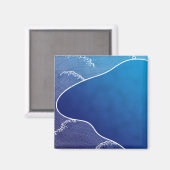 blauwe rivier magneet (Voorkant / Achterkant)