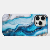 Blauwe Rivier Marmer iPhone Hoesje (Achterkant horizontaal)