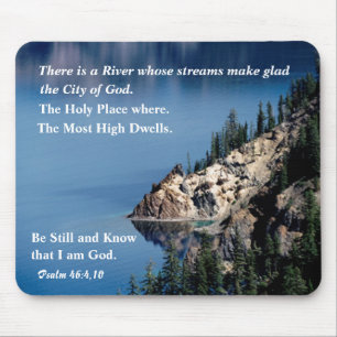 Blauwe rivier van God Mousepad. Muismat