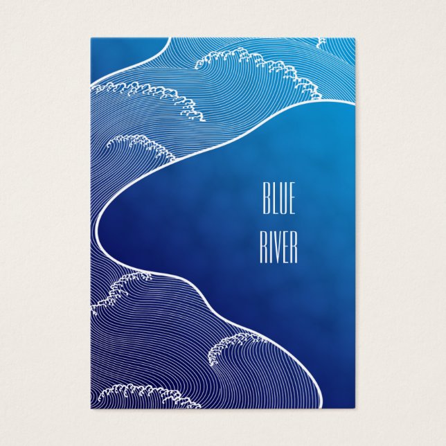 blauwe rivier visitekaartje (Voorkant)