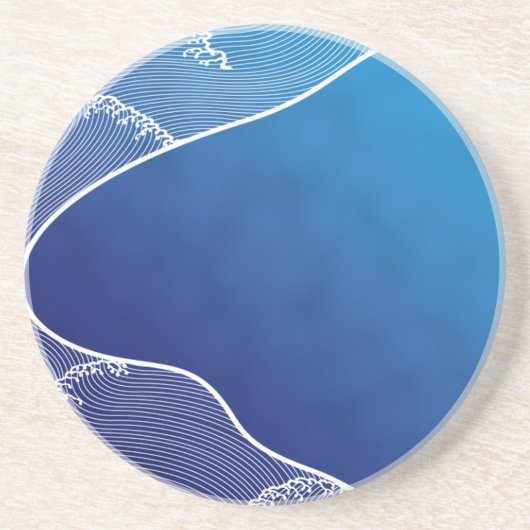 blauwe rivier zandsteen onderzetter (Voorkant)