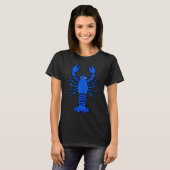 Blauwe rivierkreeft t-shirt (Voorkant volledig)