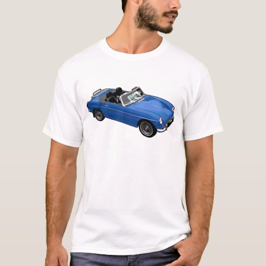 Blauwe roadster t-shirt (Voorkant)