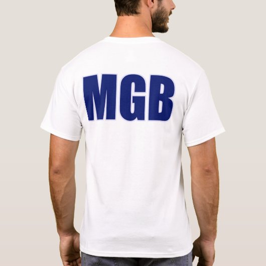 Blauwe roadster t-shirt (Achterkant)