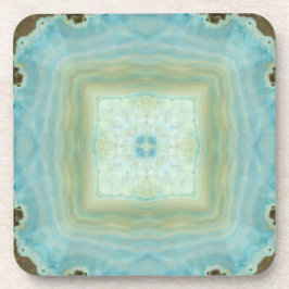 Blauwe roam Agate Geode Gemstone Crystal Patronen Bier Onderzetter