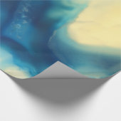 Blauwe roam Agate Geode Gemstone Crystal Patronen Cadeaupapier (Hoek)