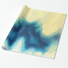 Blauwe roam Agate Geode Gemstone Crystal Patronen Cadeaupapier