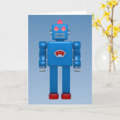Blauwe robot 02 kaart (Gele Bloem)