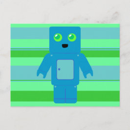 Blauwe robot briefkaart