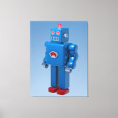 Blauwe robot canvas afdruk (Voorkant)