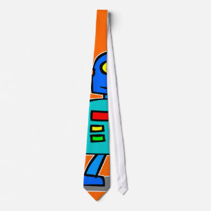 Blauwe Robot Halsband, Kleurrijk Robot Cadeau voor Stropdas