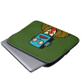 Blauwe Robot Laptop Sleeve (Voorkant onderkant)