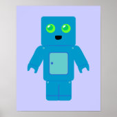Blauwe robot poster (Voorkant)